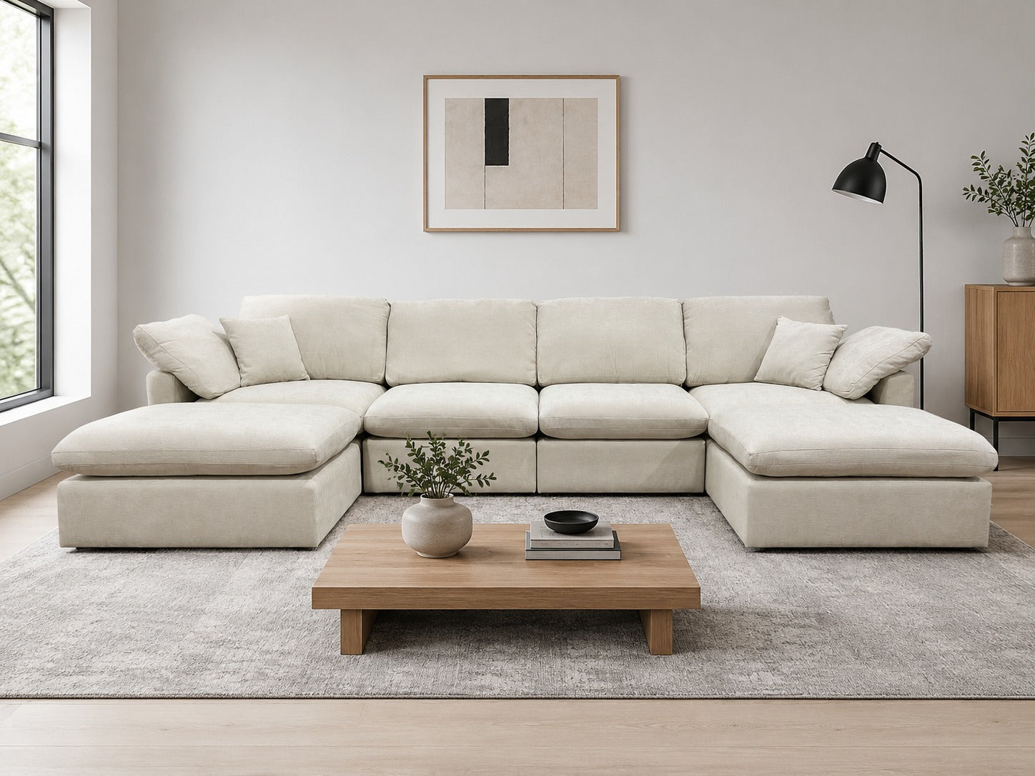 The Nest Modular Sofa 6pc Cream