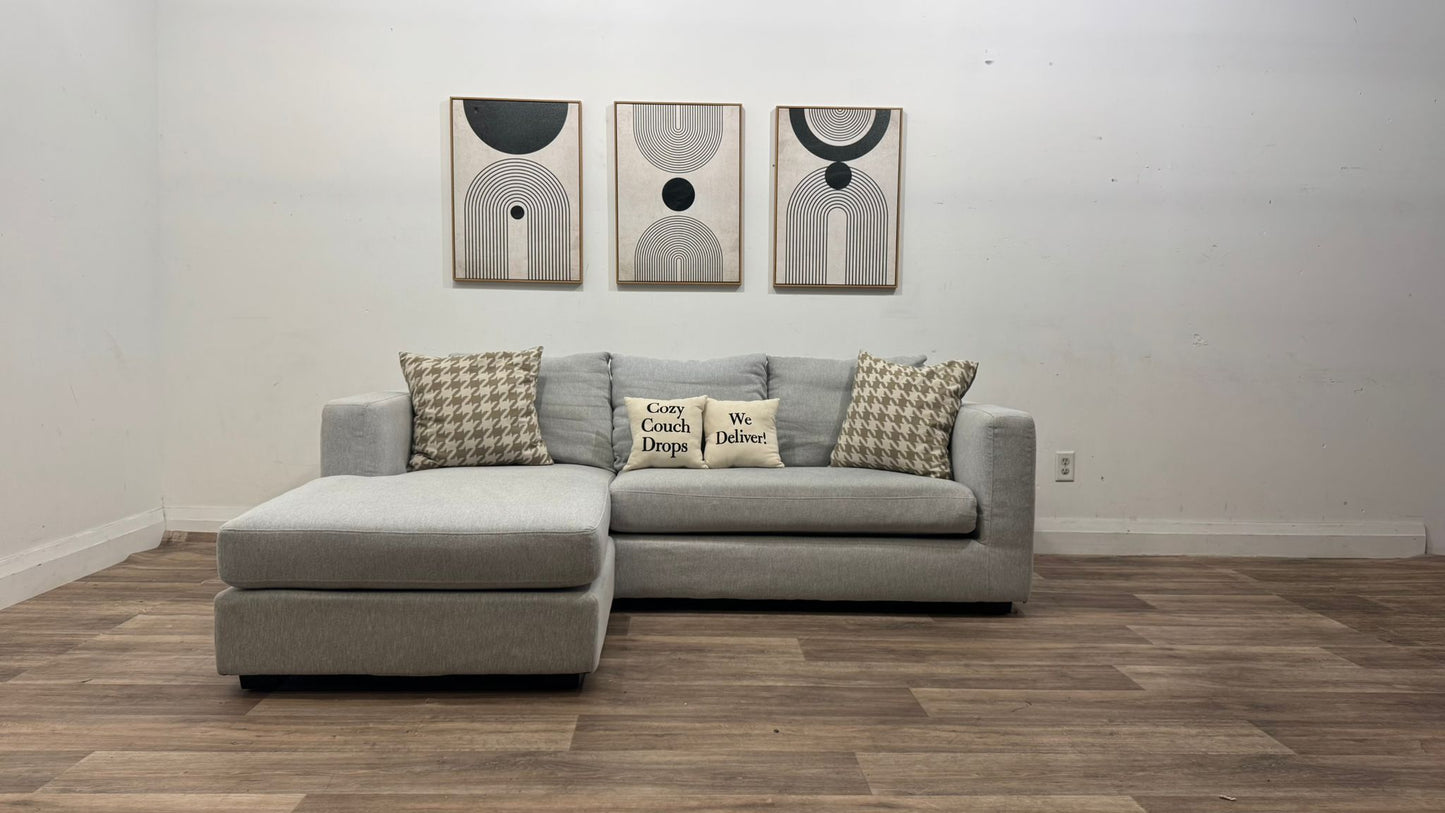 Grey Reversible Sectional Sofa