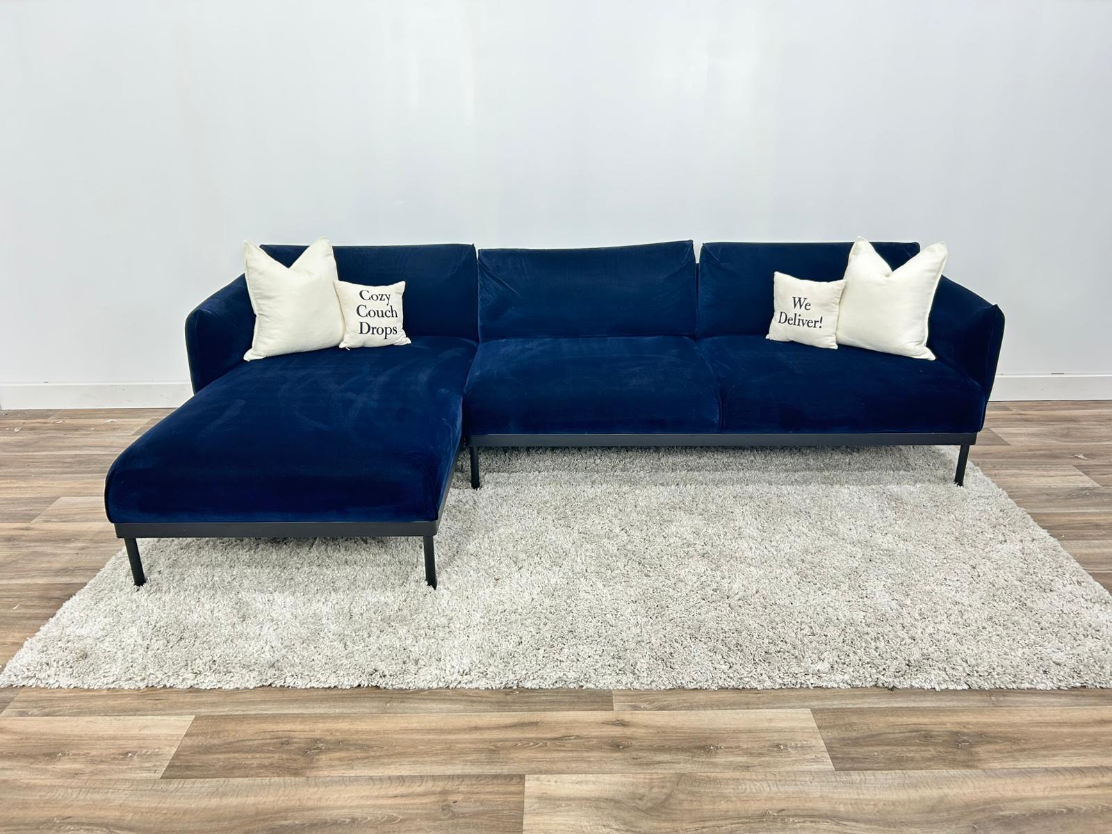 Velvet IKEA Appleyard Sectional Sofa
