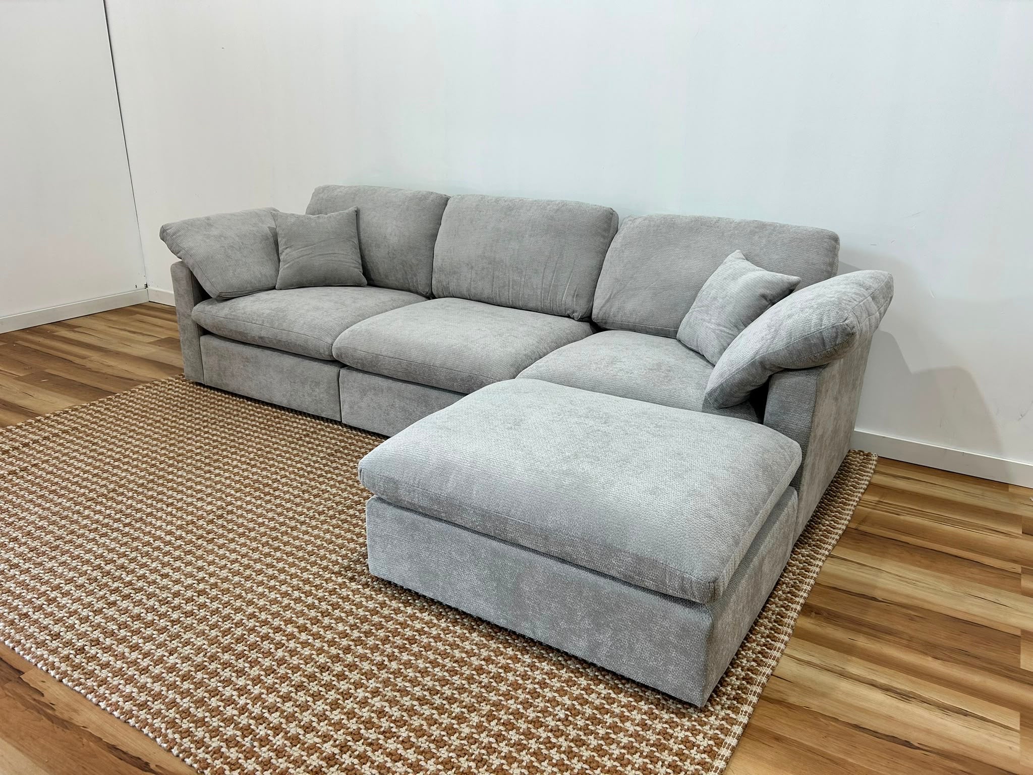The Nest Modular 4pc Sofa Light Grey