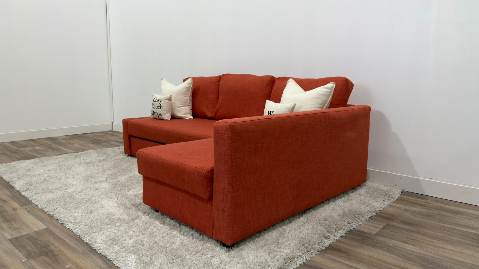 Ikea Friheten Burnt Orange Sofa Bed 90”