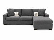 Grey Sectional Sofa 107”
