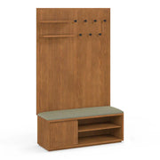 Article Kouva 47" Bench And Wall Panel Storage Set - Smoked Oak And Algonquin Green