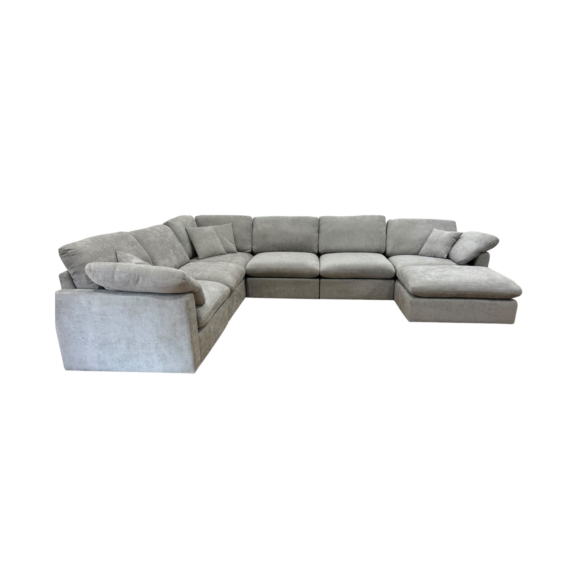 The Nest Modular Sofa 7pc Light Grey