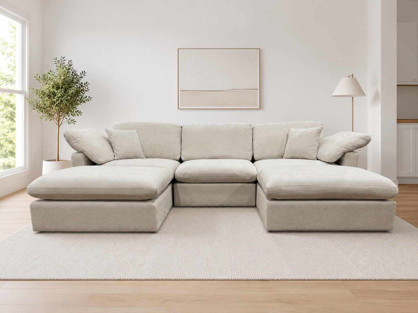 The Nest Modular Sofa 5pc Cream