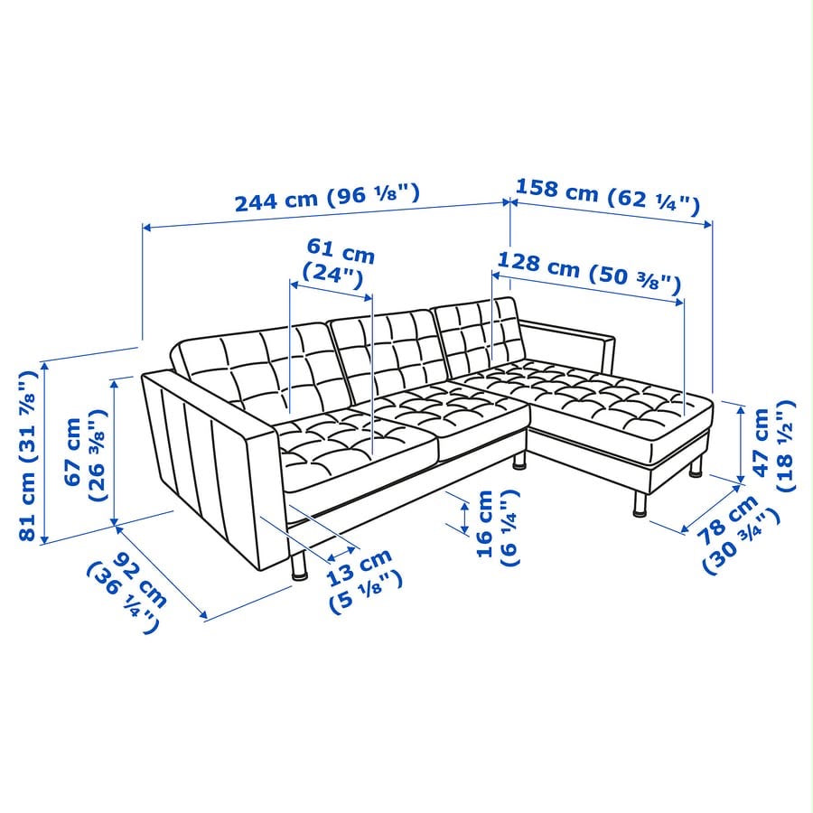 Ikea Morabo Sectional Sofa + Ottoman