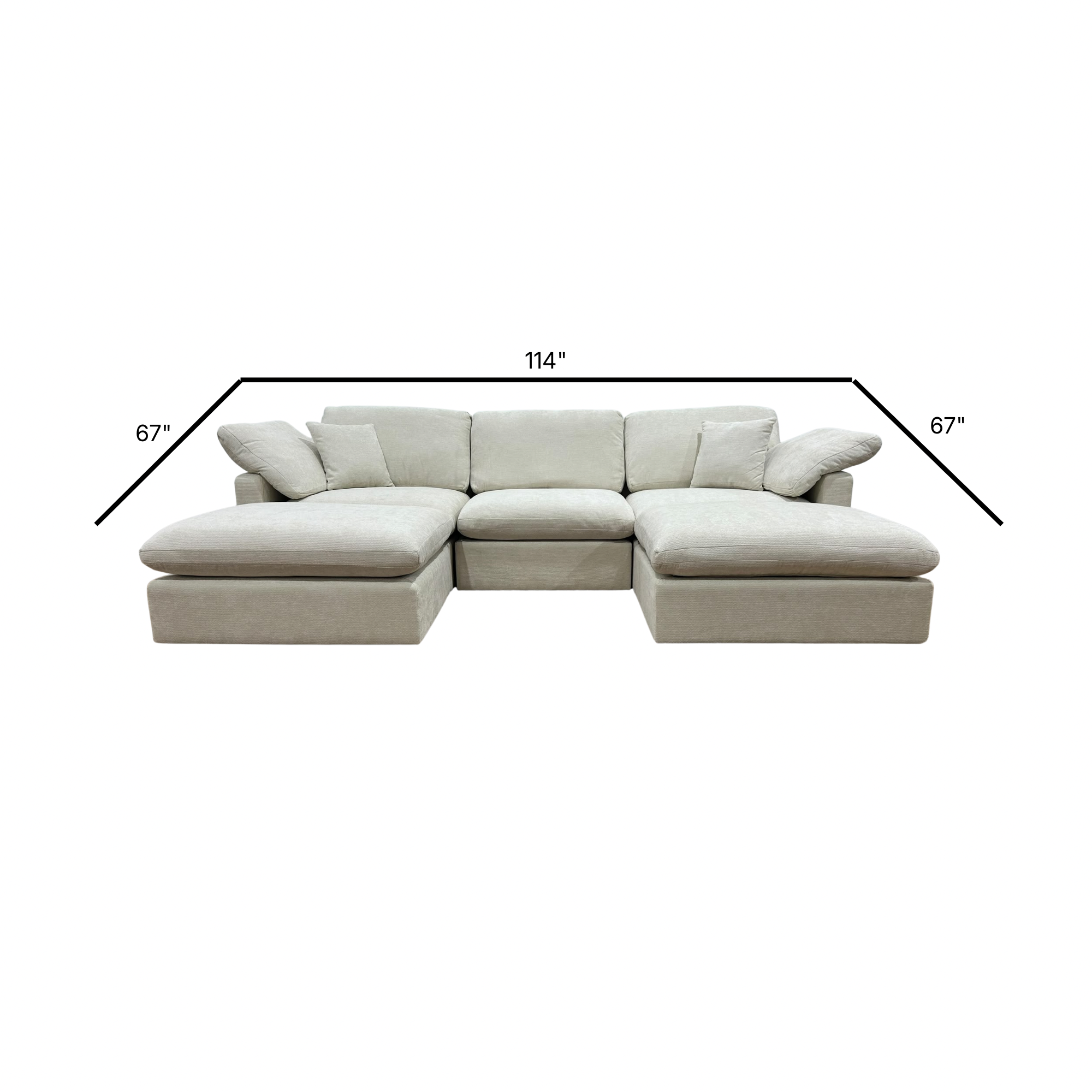The Nest Modular Sofa 5pc Cream