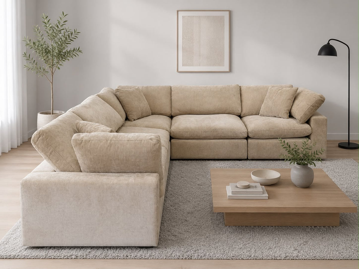 Snug Modular Sofa - Sand - 5pc
