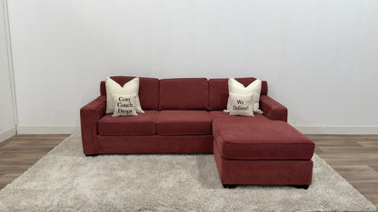 Red Reversible Sectional Sofa