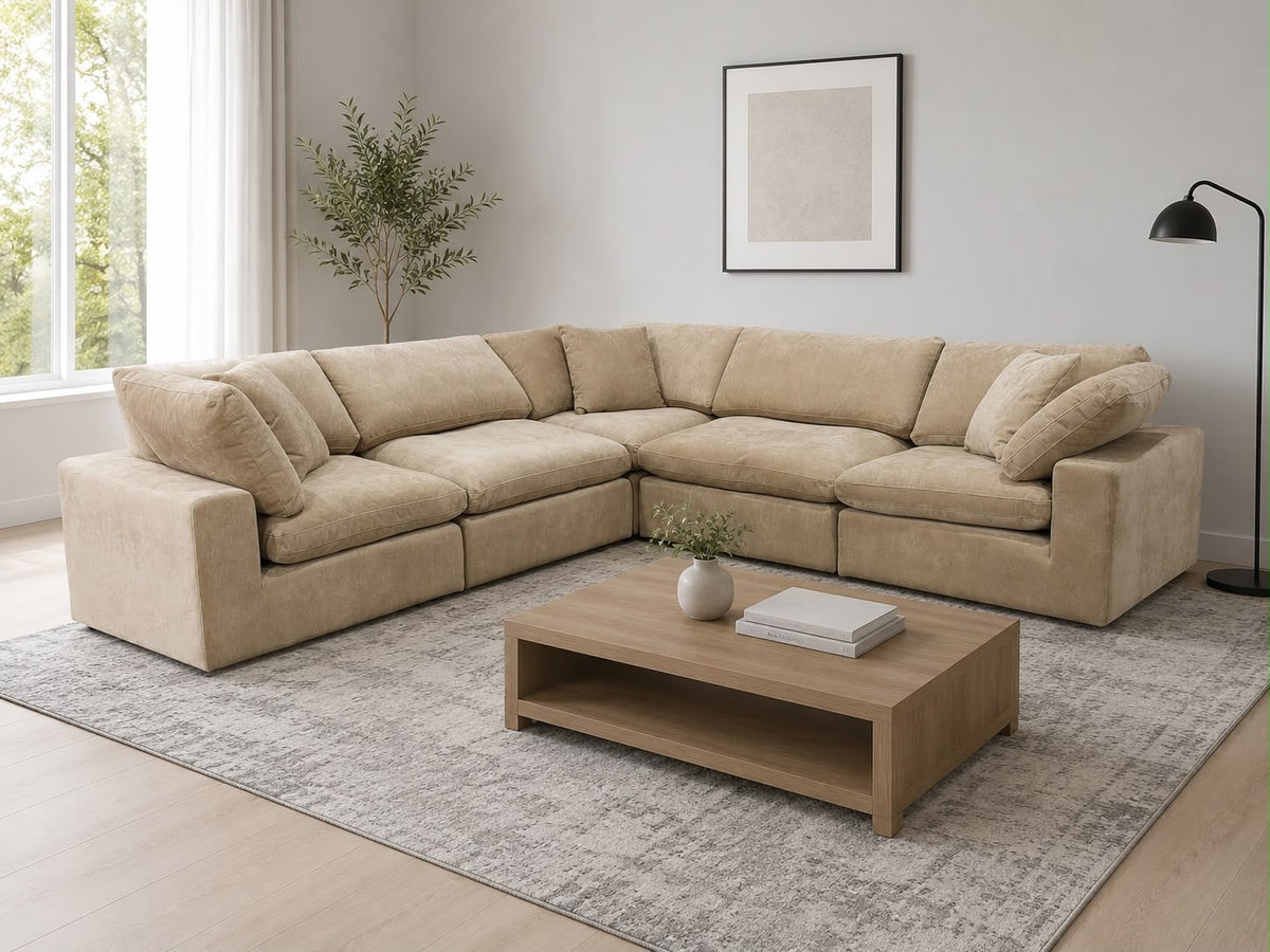 Snug Modular Sofa - Sand - 5pc