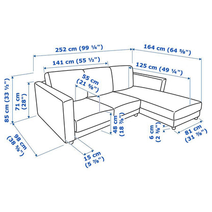 Ikea Finnala Sectional Sofa with Storage