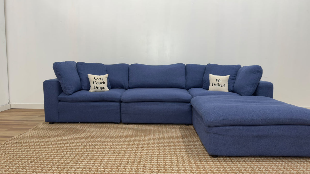 Blue 4pc Modular Sofa 118”