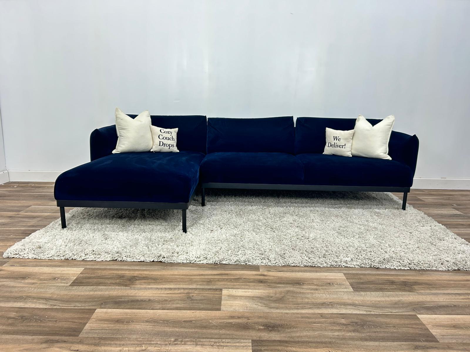 Velvet IKEA Appleyard Sectional Sofa