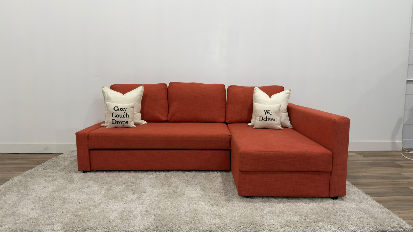 Ikea Friheten Burnt Orange Sofa Bed 90”
