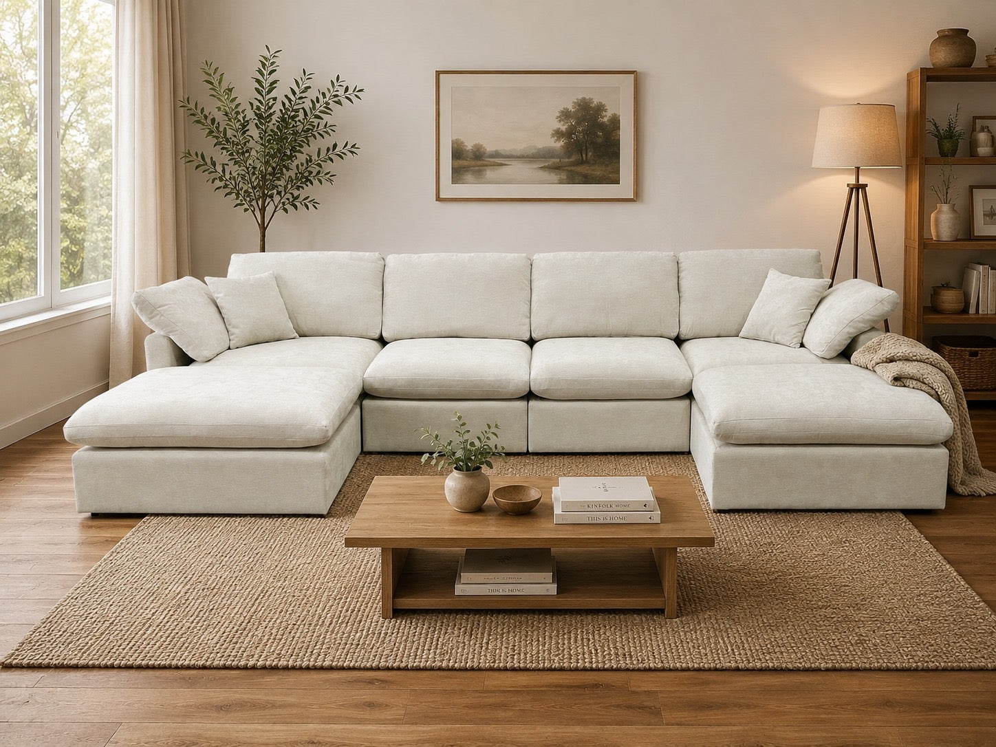 The Nest Modular Sofa 6pc Cream