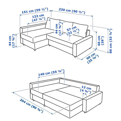 Grey Ikea Friheten Sofabed