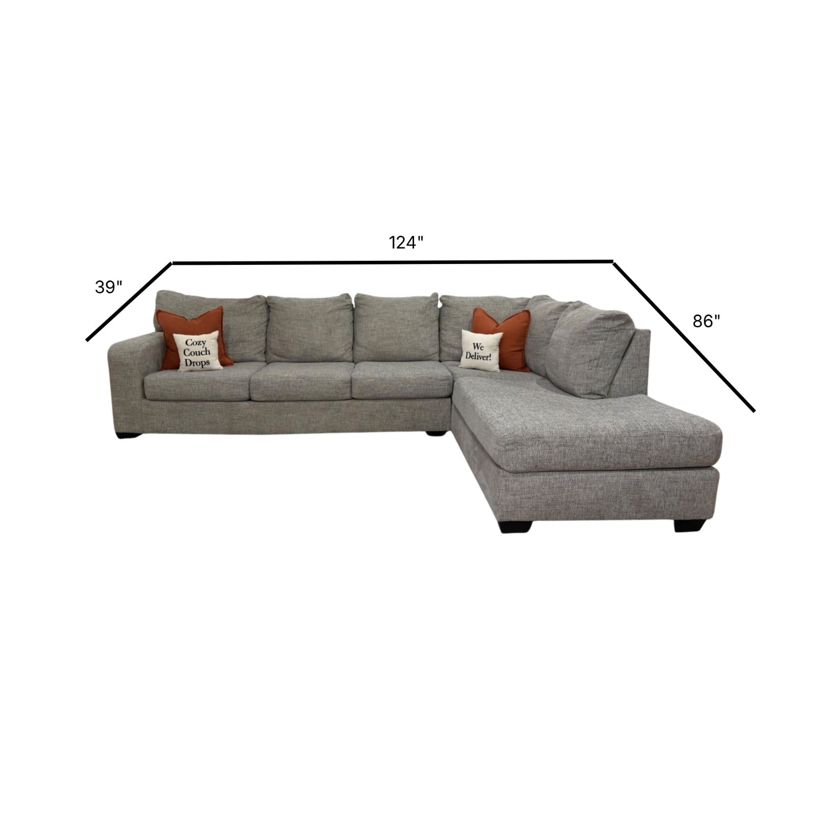 Ashley Sectional Sofa 124”