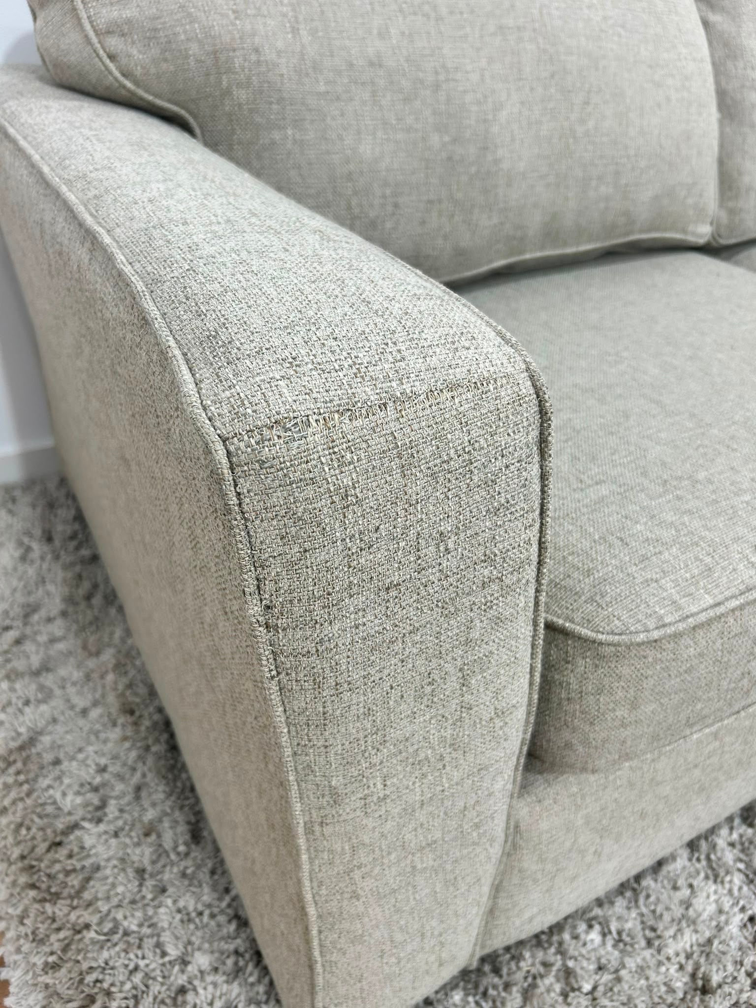 Beige Sleeper Sectional Sofa 108.5”