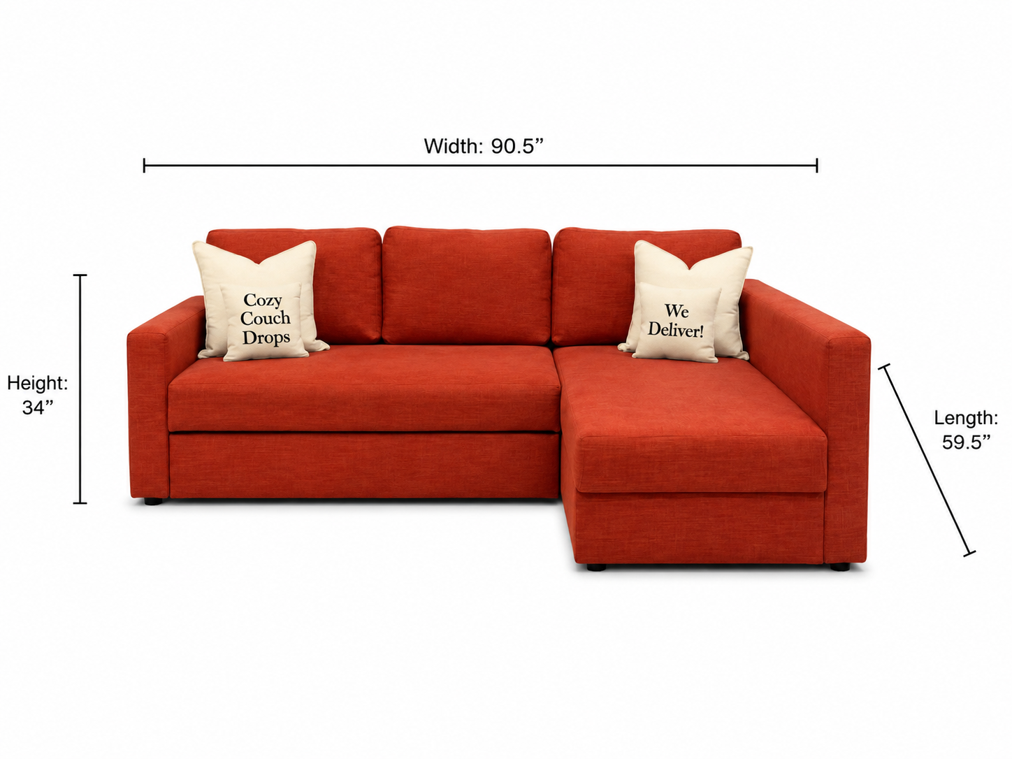 Ikea Friheten Burnt Orange Sofa Bed 90”