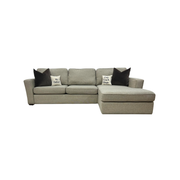 Beige Sleeper Sectional Sofa 108.5”