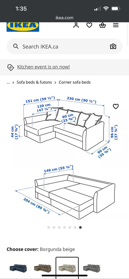 Ikea Holmsund Sofa bed