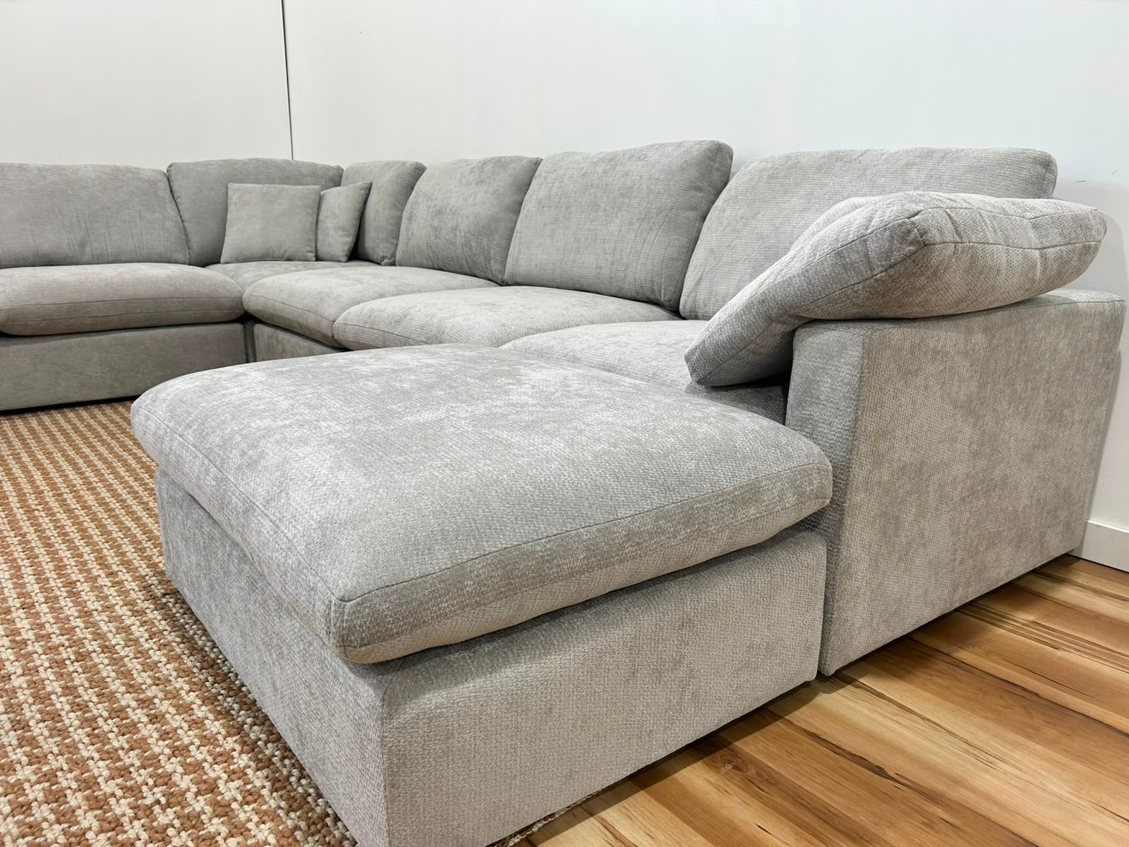 The Nest Modular Sofa 7pc Light Grey