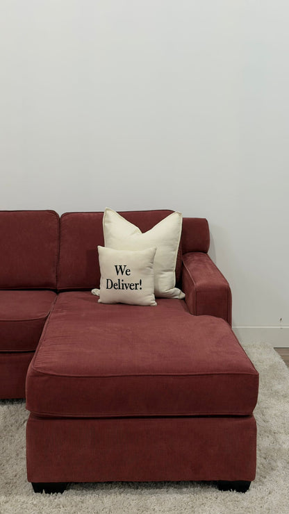 Red Reversible Sectional Sofa