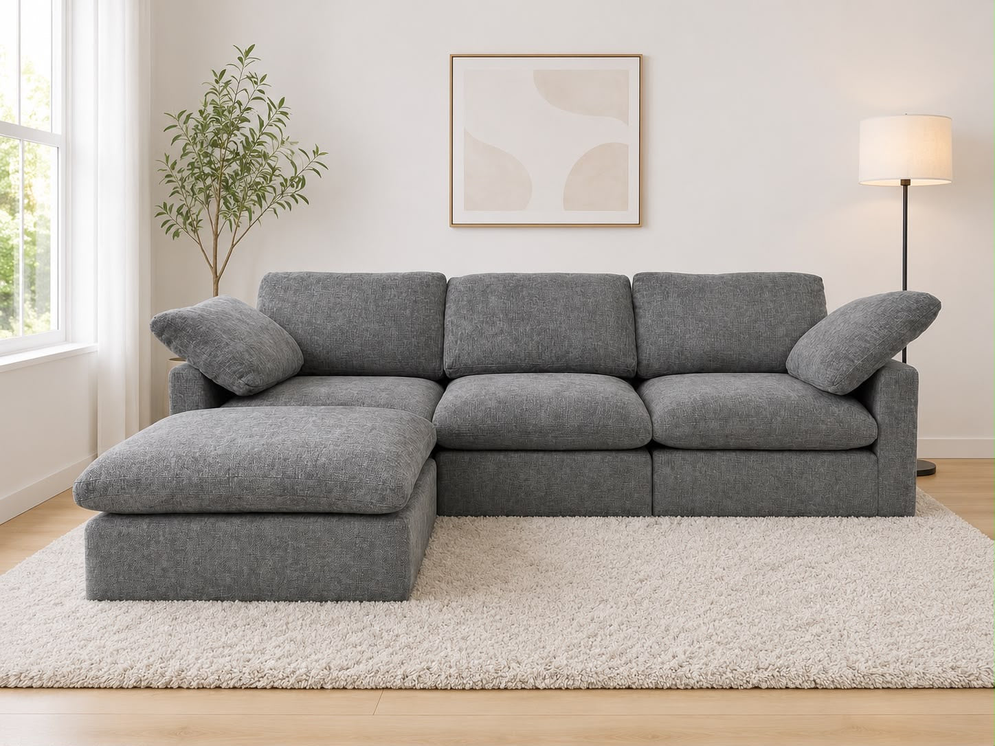 The Nest Modular Sofa 4pc Grey