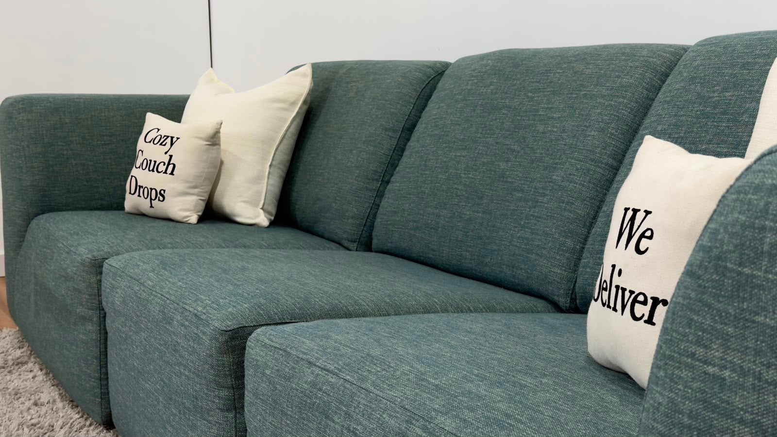 EQ3 Morten Teal Sofa 114”