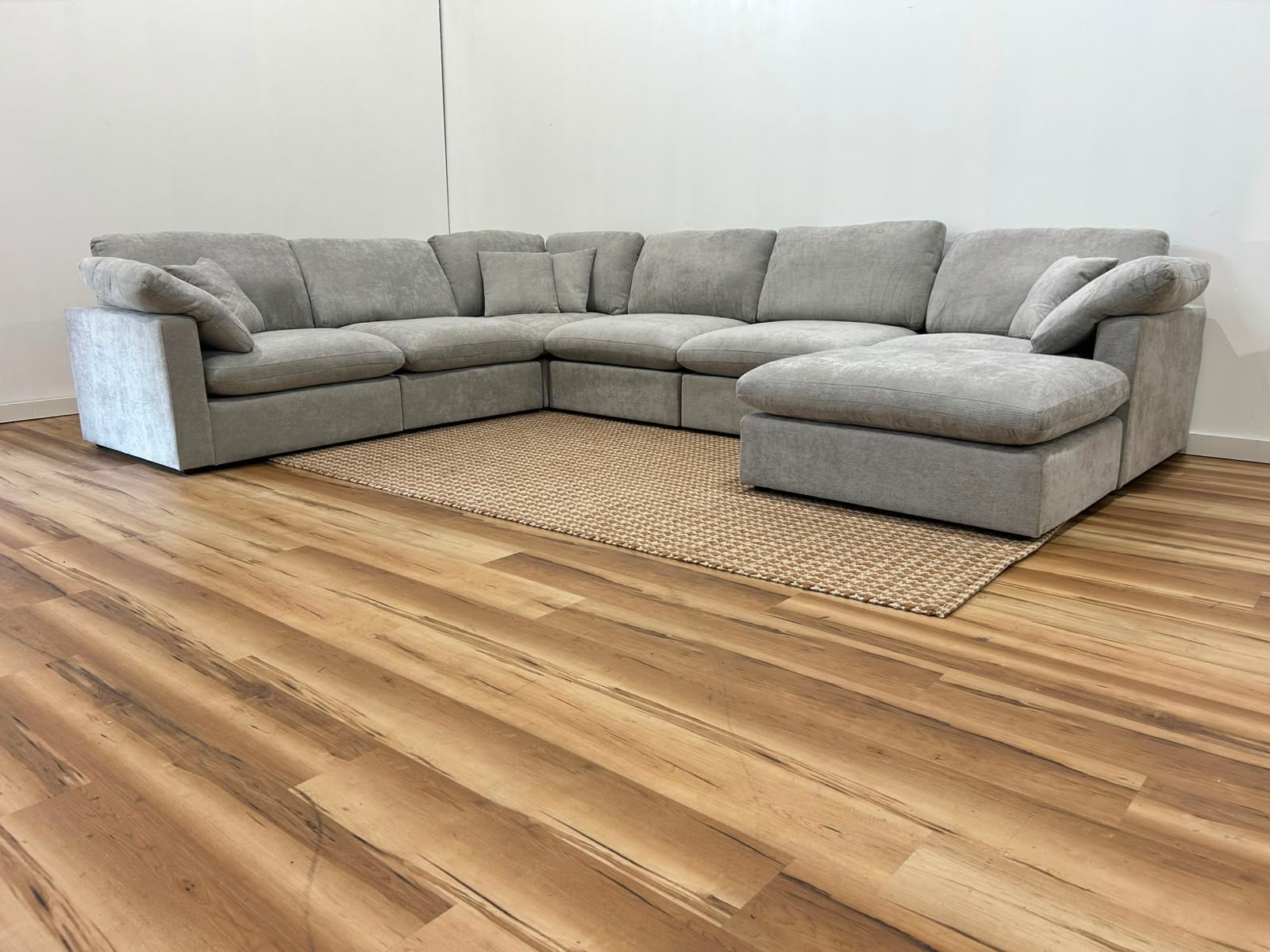 The Nest Modular Sofa 7pc Light Grey