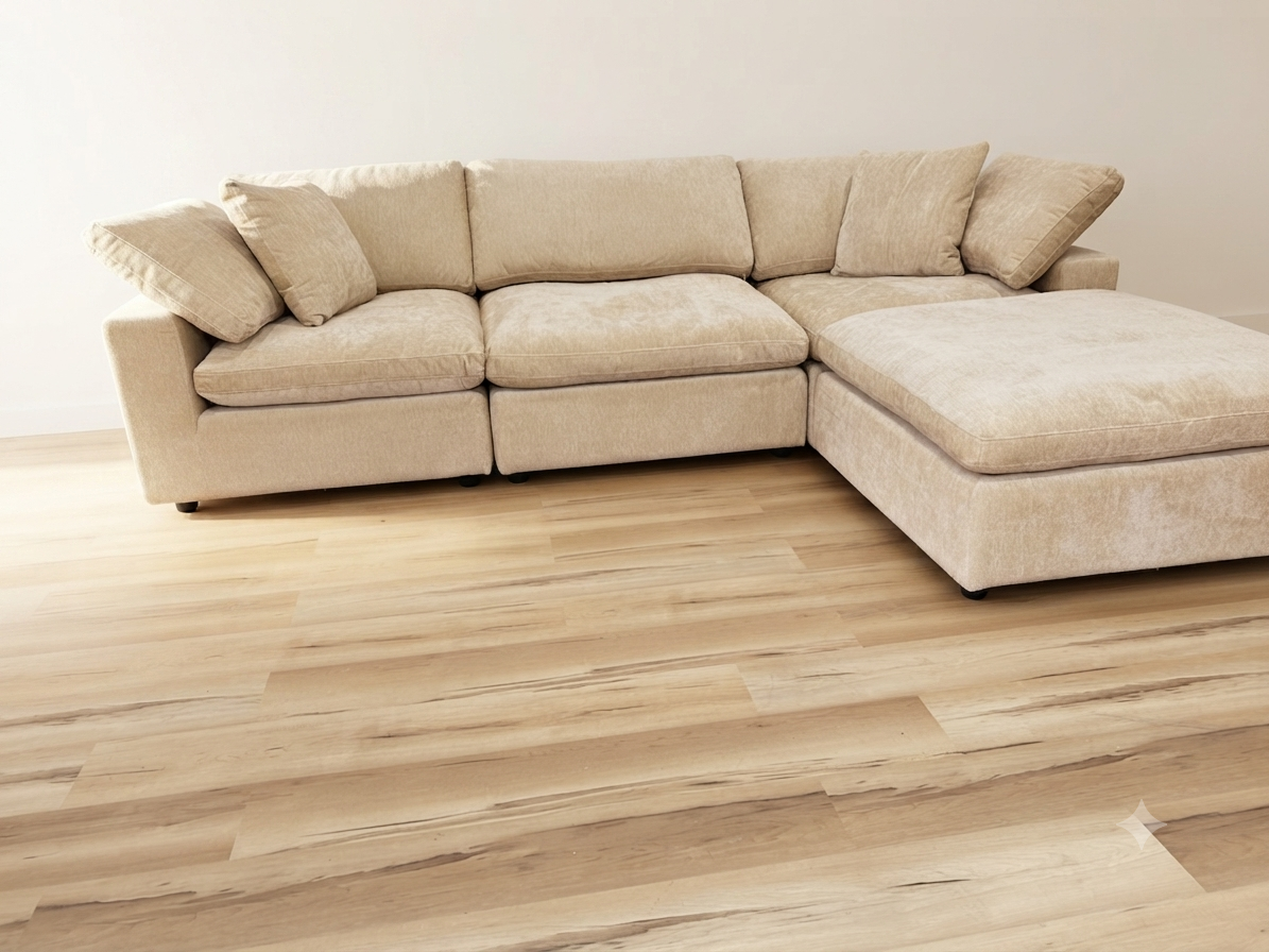 Snug Modular Sofa - Sand - 3pc + Ottoman