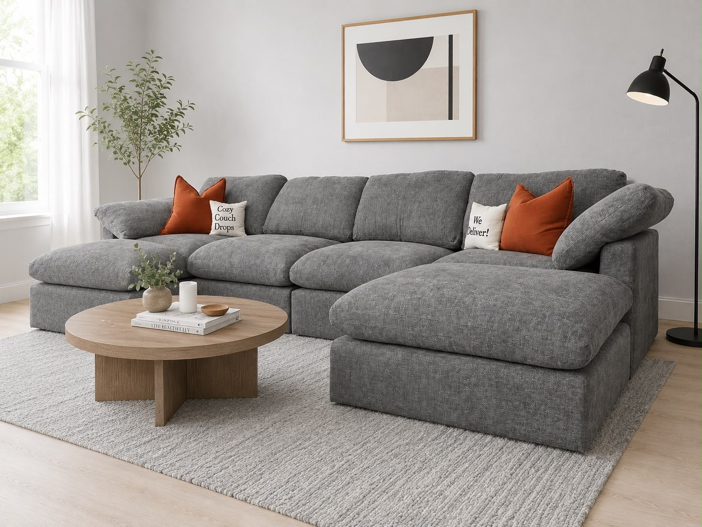 The Nest Modular Sofa 6pc Grey