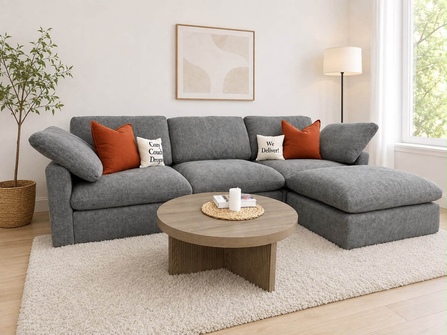 The Nest Modular Sofa 4pc Grey