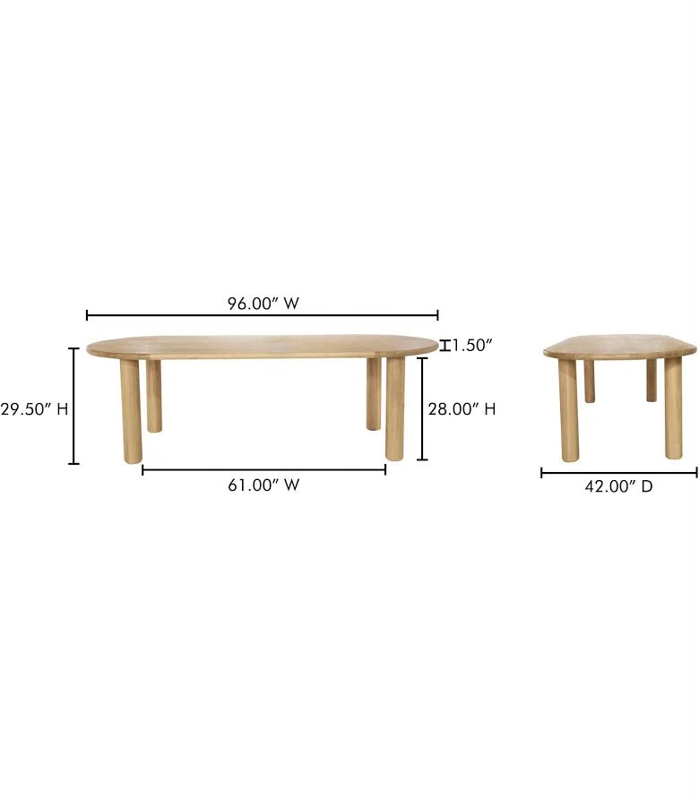 Moe’s Milo Dining Table Large - Oak
