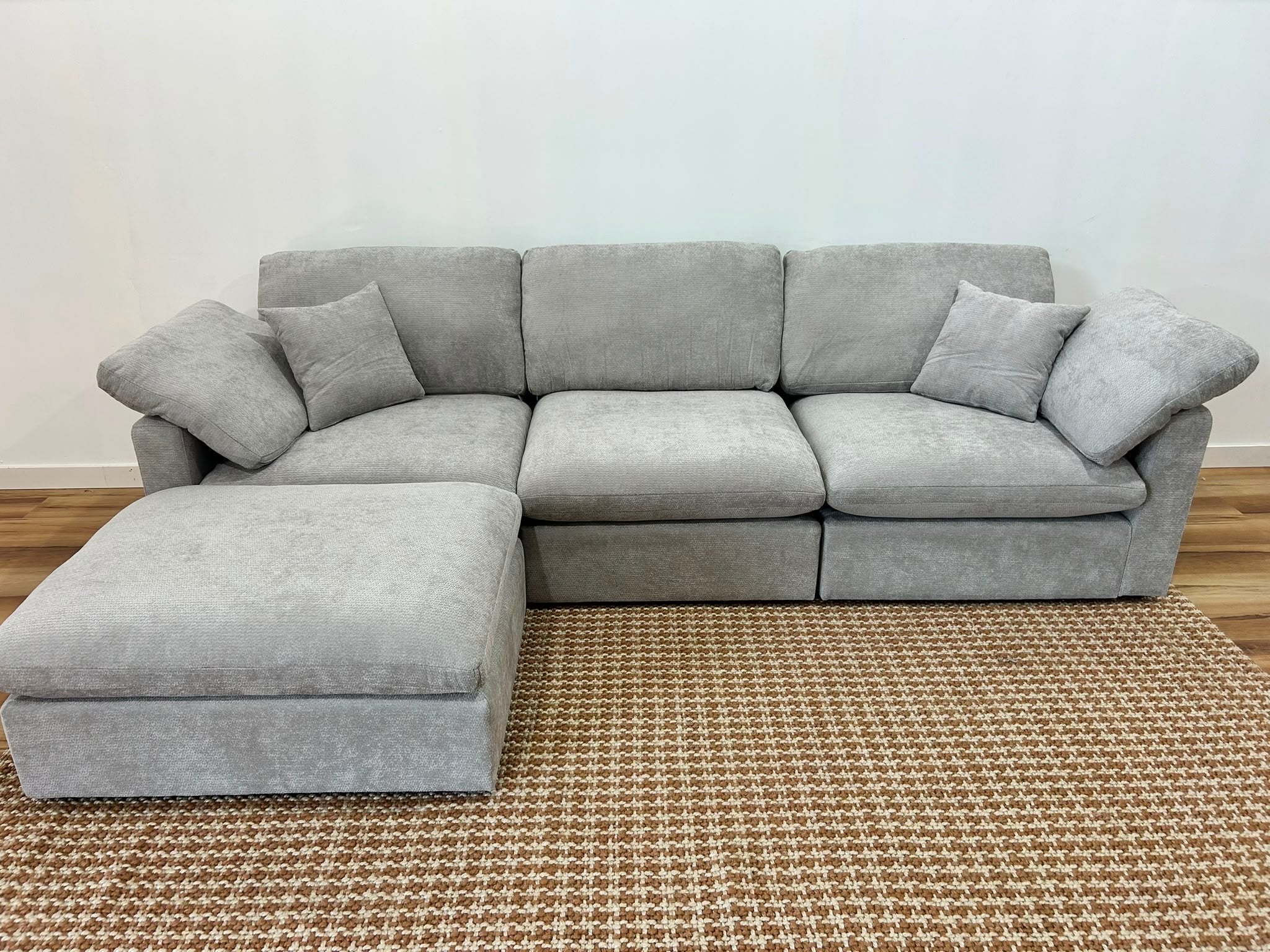 The Nest Modular 4pc Sofa Light Grey