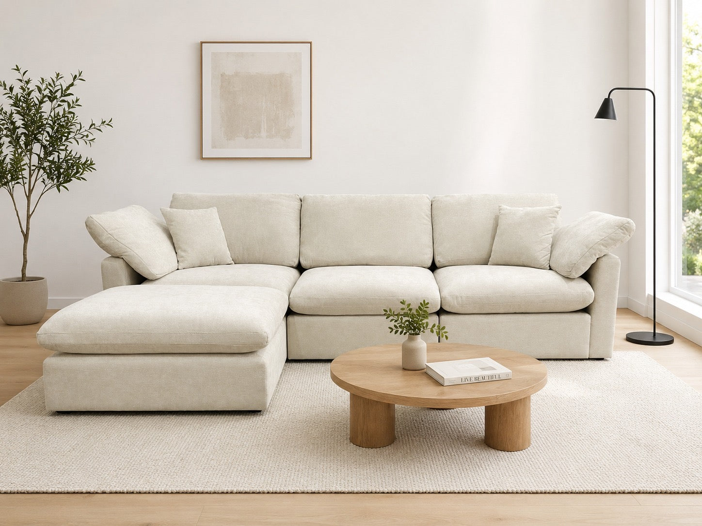 The Nest Modular 4pc Sofa Cream
