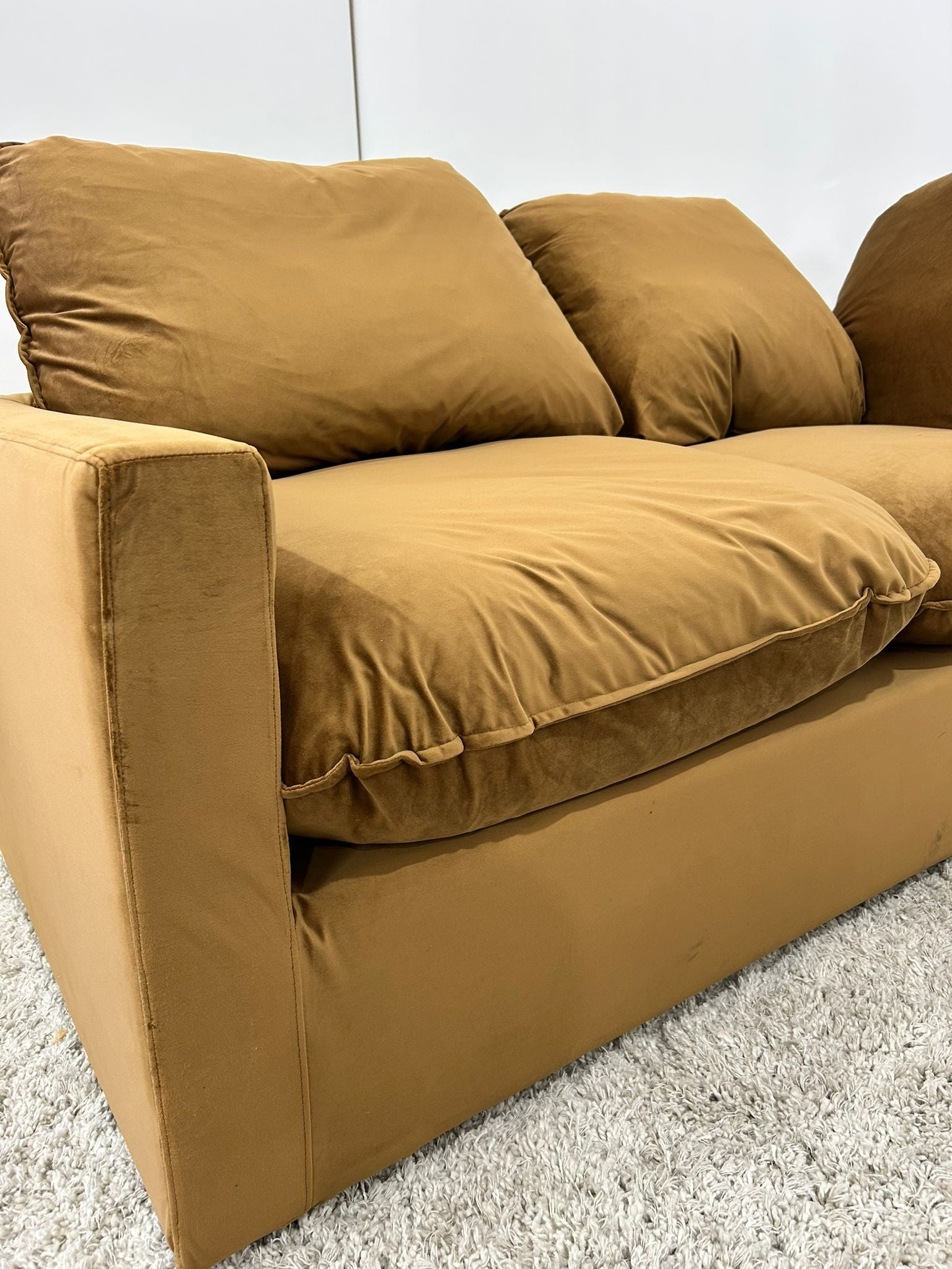 Couch Haus Custom Sectional Velvet Mustard