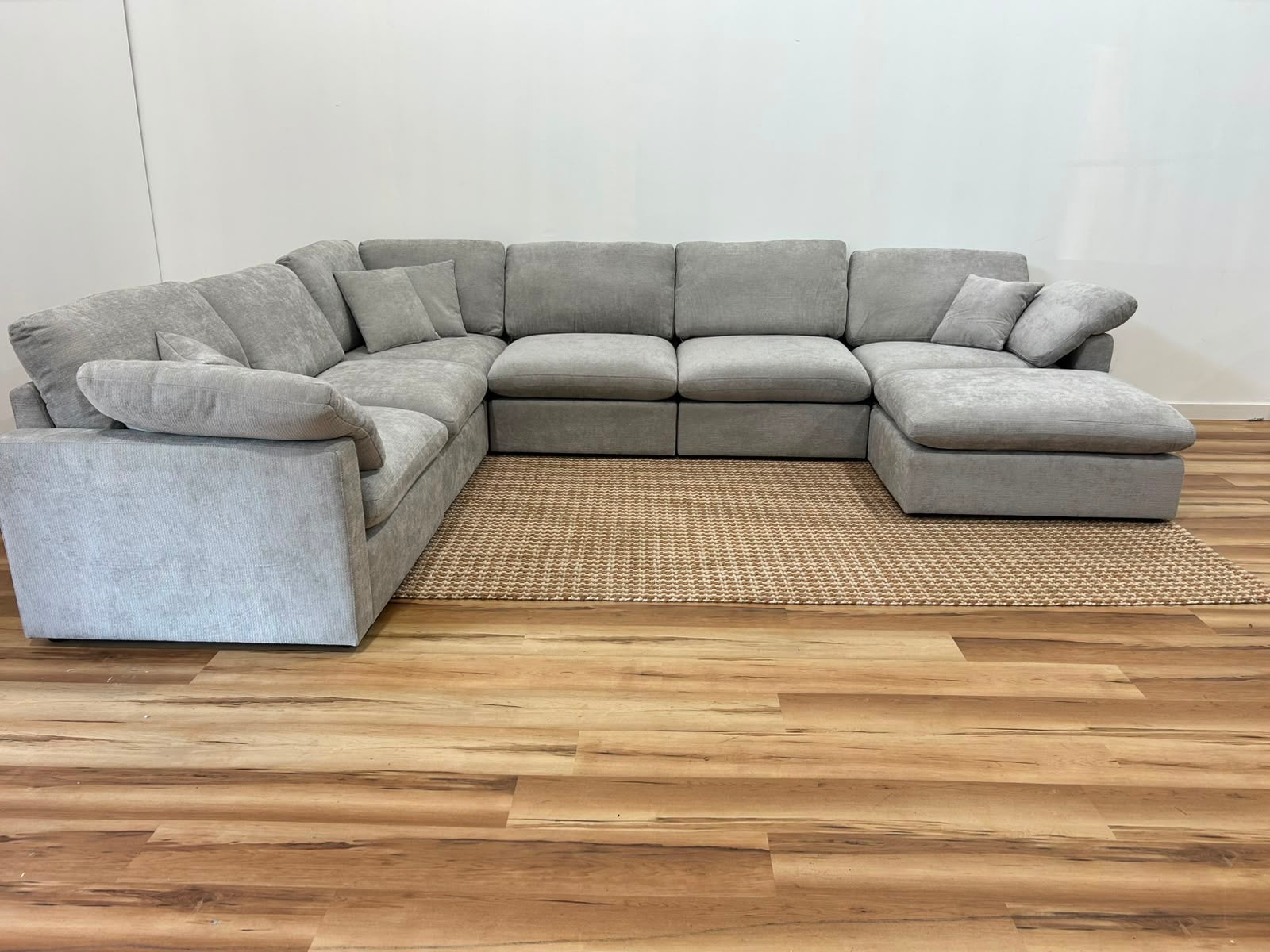 The Nest Modular Sofa 7pc Light Grey