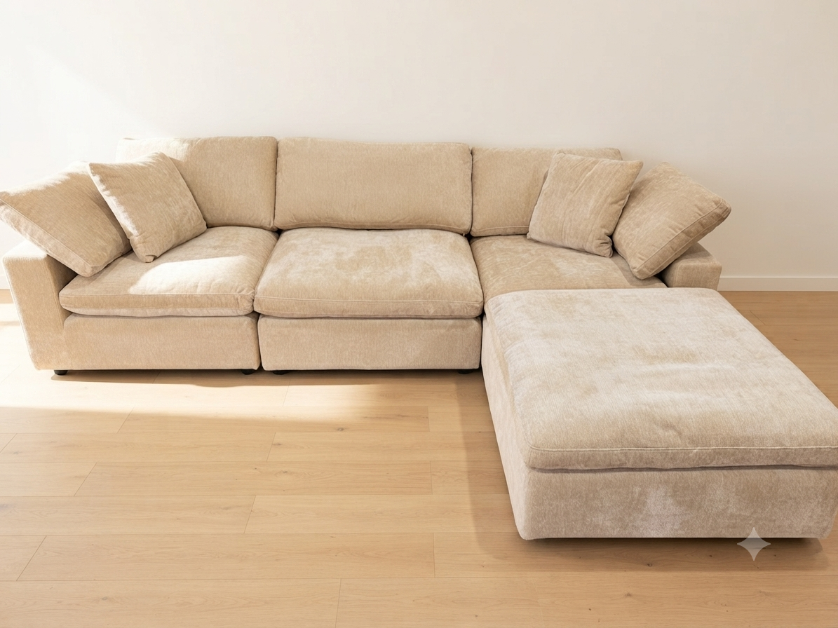Snug Modular Sofa - Sand - 3pc + Ottoman