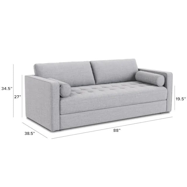 Article Sven 88" Tufted Sofa Bed - Stone Gray