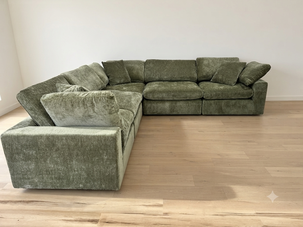 Snug Modular Sofa - Olive Green - 5pc