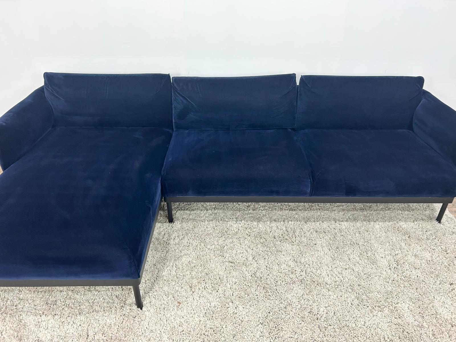 Velvet IKEA Appleyard Sectional Sofa