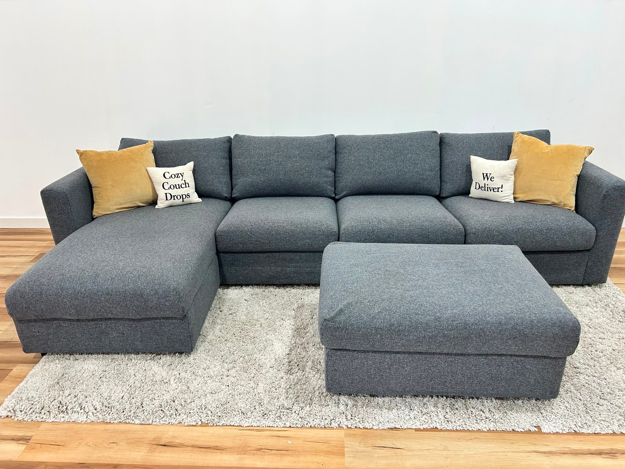 Ikea Finnala Sectional Sofa + Ottoman 126”