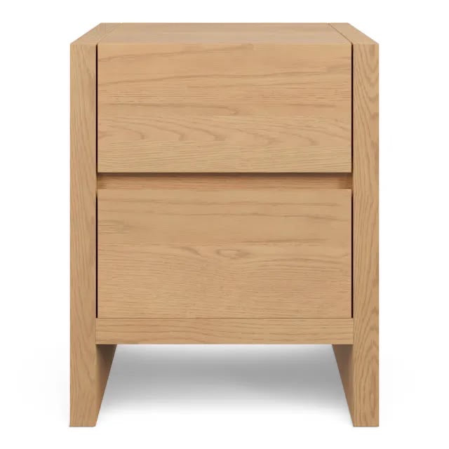 Article Leif 2-Drawer Nightstand - White Oak