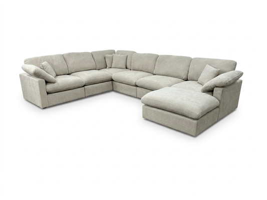 New Modular Sofa 7pc Beige (Reversible)