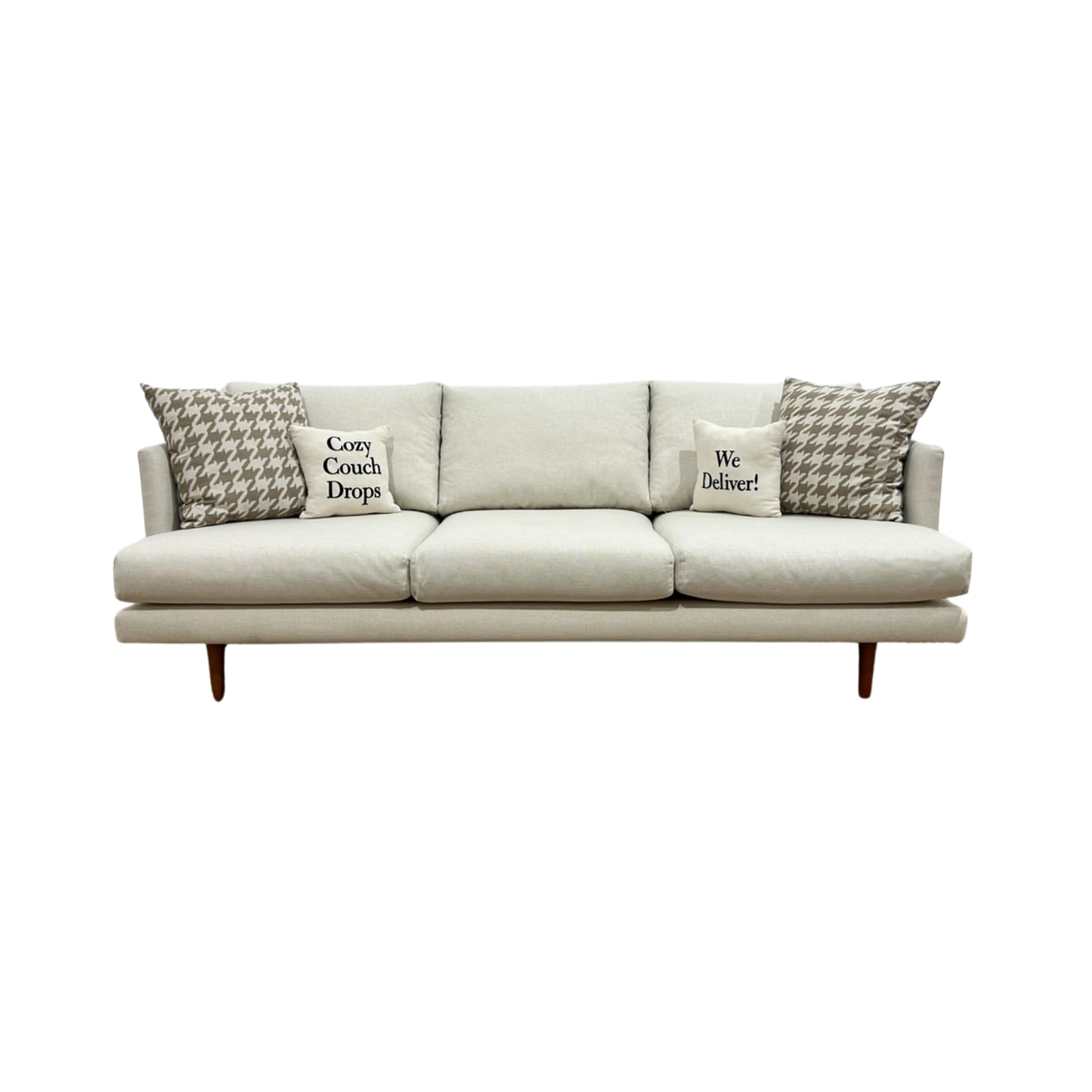 MCM Style Sofa Ivory 83.5”