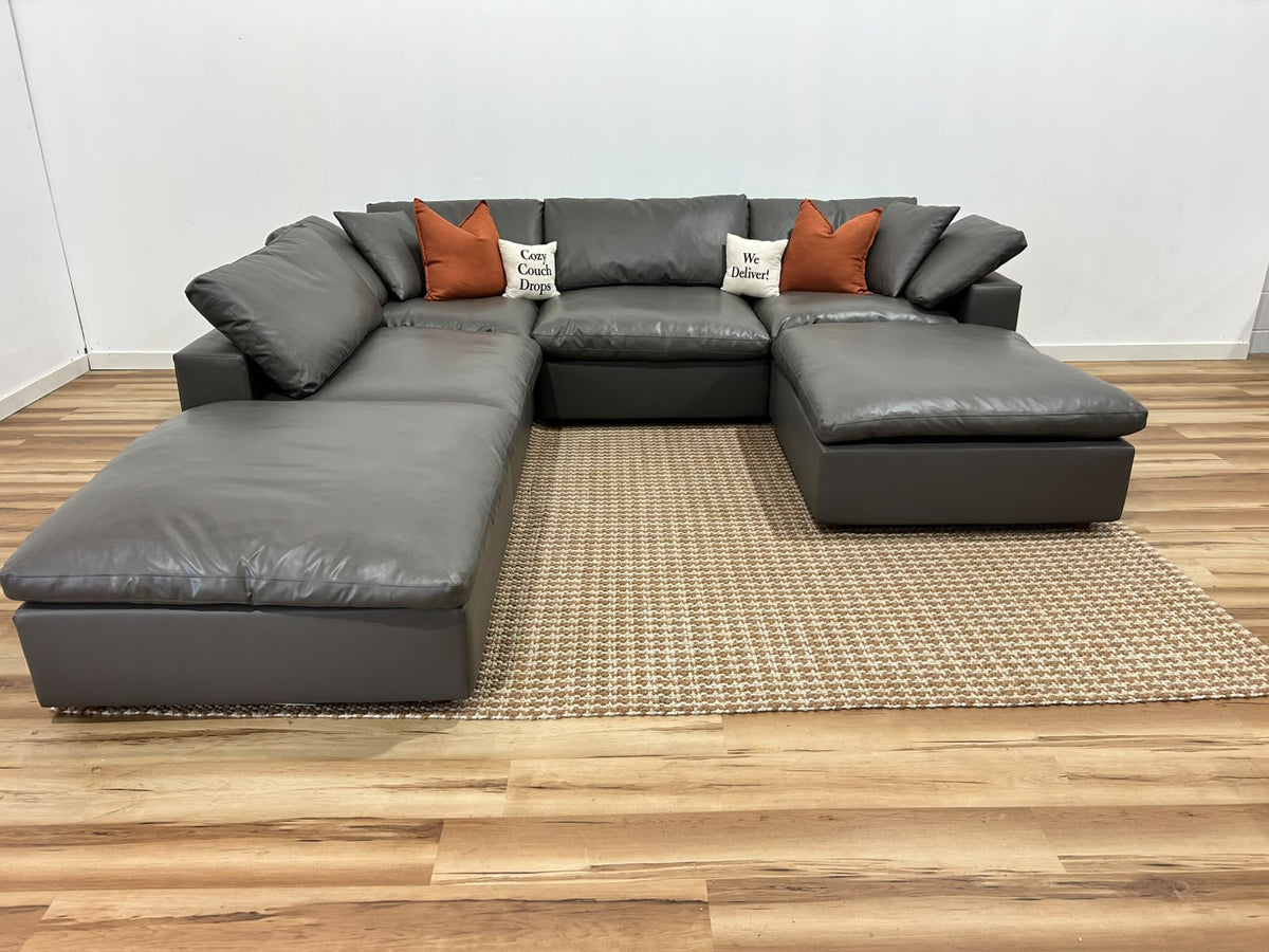 Modway Vegan Leather Cloud Modular Sofa