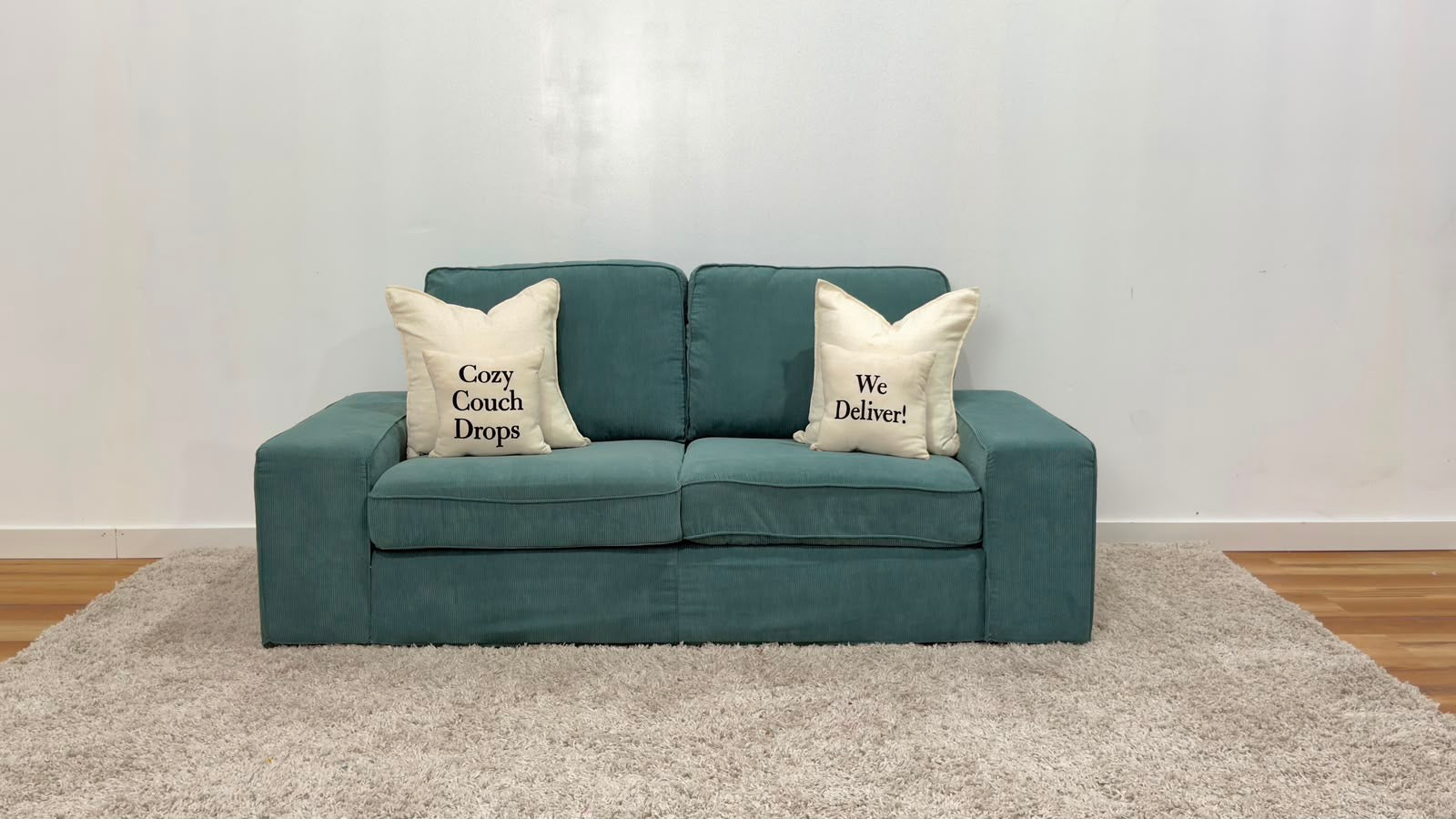 Turquoise Ikea Kivik Loveseat