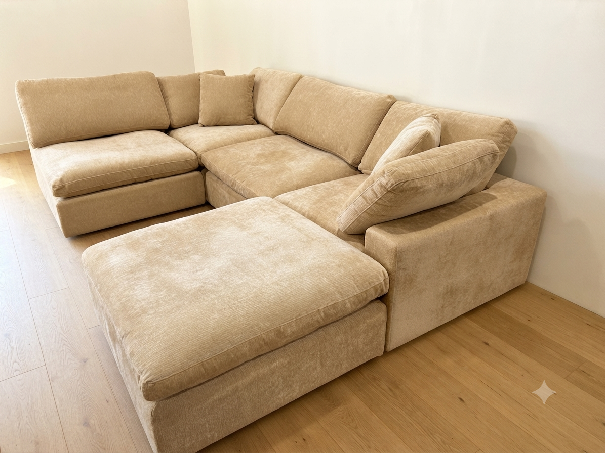 Snug Modular Sofa - Sand - 4pc + Ottoman