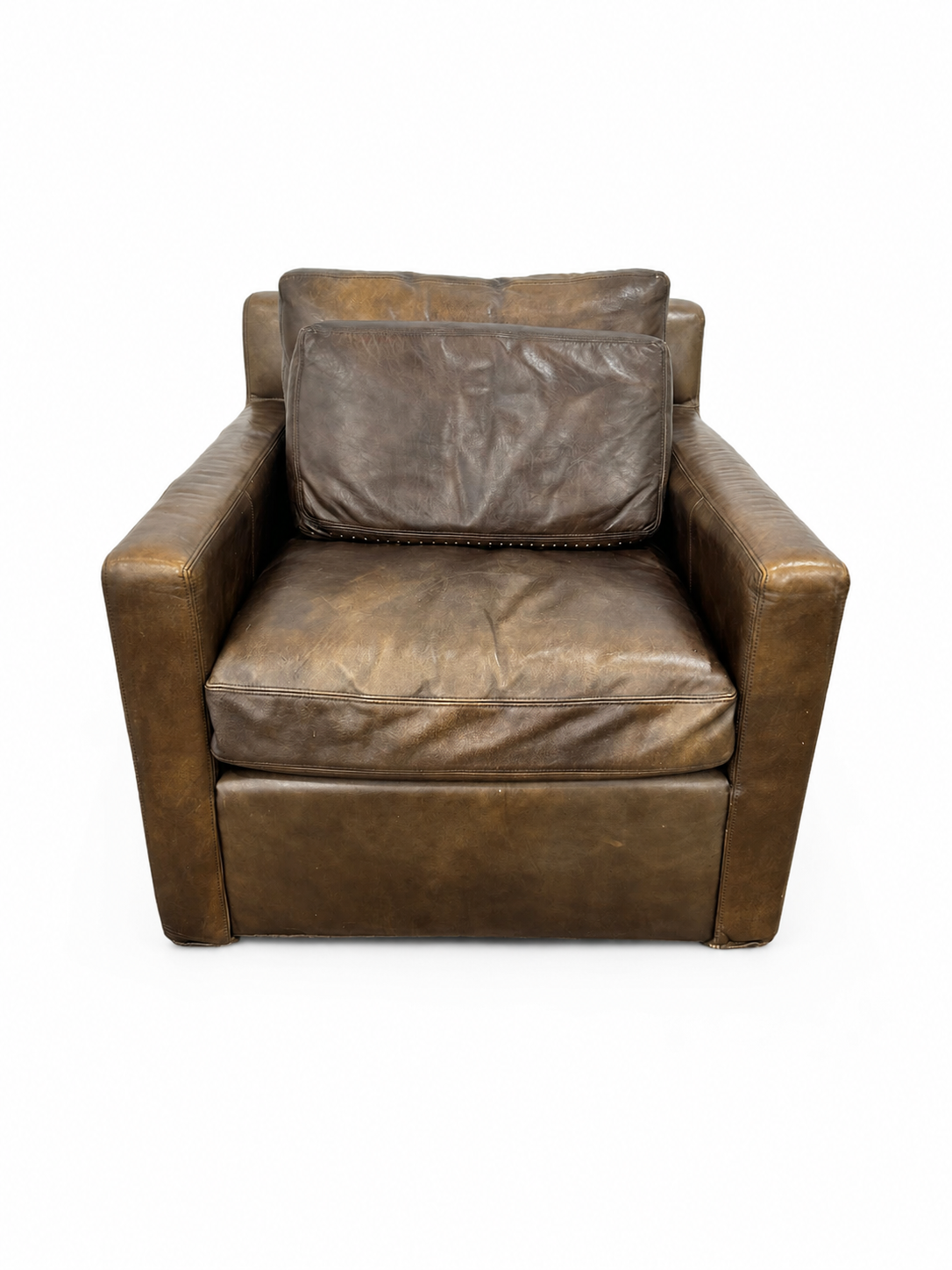 RH Maxwell Leather Swivel Chair
